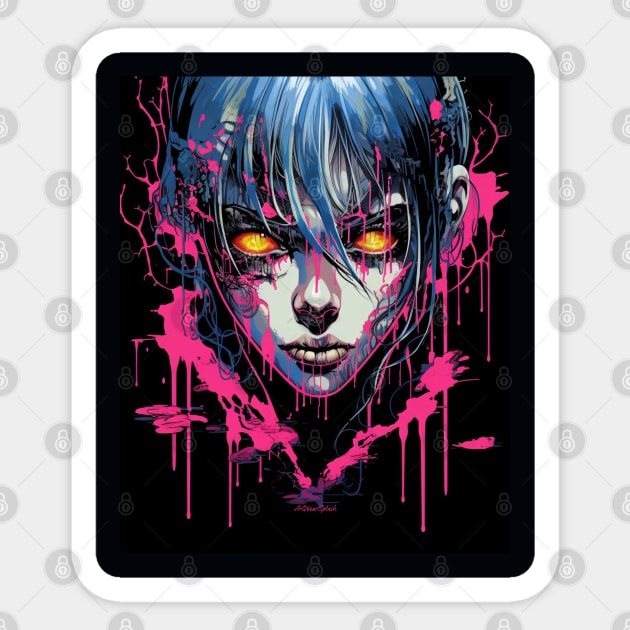 Splash Zombie Girl 3 Sticker by ArtWearSplash